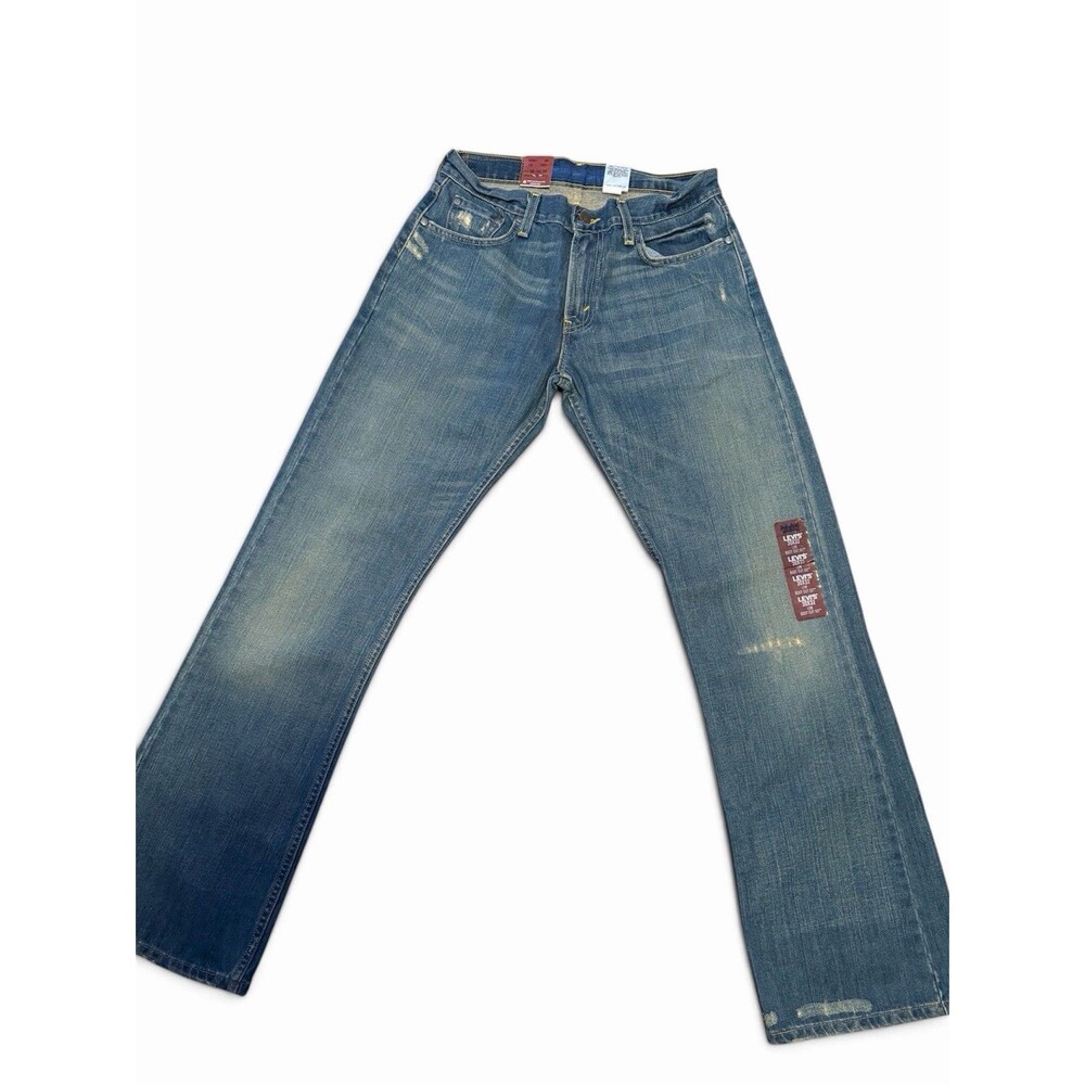 Levi's Men's Blue Low Rise Bootcut Denim Jeans Medium Wash 5-Pocket